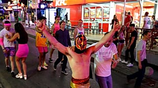 Is the party over? Young tourists walk on the street at in Magaluf on the Spanish Balearic island of Mallorca, Spain