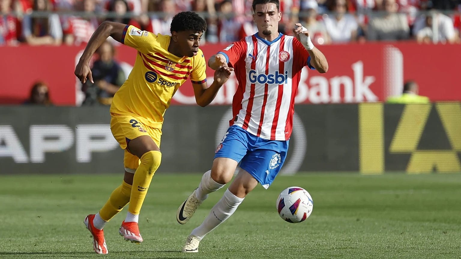 Girona ile Barcelona arasında oynanan futbol maçından bir kare / Mayıs 2024
