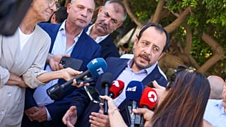 Ο Νίκος Χριστοδουλίδης σε δηλώσεις του προς τους δημοσιογράφους 
