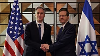 İsrail Cumhurbaşkanı Isaac Herzog, Tel Aviv'de ABD Dışişleri Bakanı Antony Blinken'ı ağırladı, 19 Ağustos 2024