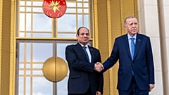 Cumhurbaşkanı Recep Tayyip Erdoğan ve Mısır Cumhurbaşkanı Abdülfettah es-Sisi, Cumhurbaşkanlığı Sarayı, Beştepe, Ankara, 4 Eylül 2024.