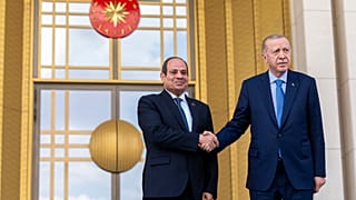 Cumhurbaşkanı Recep Tayyip Erdoğan ve Mısır Cumhurbaşkanı Abdülfettah es-Sisi, Cumhurbaşkanlığı Sarayı, Beştepe, Ankara, 4 Eylül 2024.