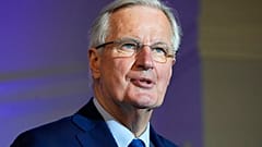Michel Barnier bei einer Pressekonferenz in Paris. 14. März 2022