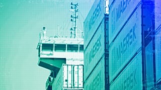 Containers are seen on the worlds first methanol-enabled container vessel before the namegiving ceremony in Copenhagen, September 2023