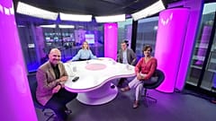 Host Méabh Mc Mahon with Petros Fasoulas, Peter Liesa and Ania Skrzypek