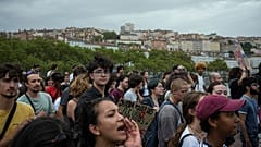 Акция протеста на набережной Роны, Лион, 7 сентября 2024 года.