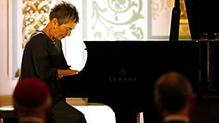 Maria João Pires atua para o Presidente português, Marcelo Rebelo de Sousa, no Palácio da Ajuda, em Lisboa, sábado, 25 de janeiro 2020