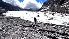 Der berühmte Dosdè-Gletscher verliert immer mehr Eis und Schnee.
