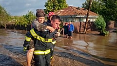 Service de secours en Roumanie, le 14 septembre 2024.