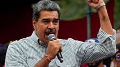 Venezuelas Präsident Nicolas Maduro spricht vor Anhängern in Caracas, 28. August 2024