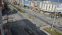 Mersin'de bulunan Bozyazı ilçe meydanının havadan görünümü