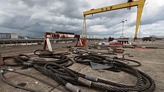 Belfast, Kuzey İrlanda'daki Harland and Wolff tersanesinde Samson vinci