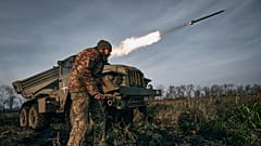 Un lanzacohetes ucraniano en Donetsk