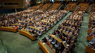 A general view shows the 79th session of the United Nations General Assembly