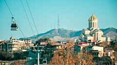 Tiflis'in Eski Kentinden bir görünüm