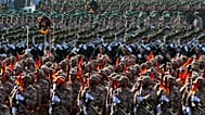 أفراد من الحرس الثوري الإيراني في ضواحي طهران، السبت 21 أيلول 2024.