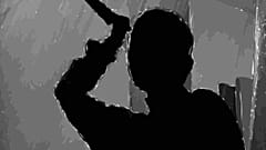 Alfred Hitchcock'un 'Sapık' (Psycho) filminden ilhamla yapılmış bir çizim.