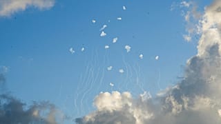  انطلاق صواريخ القبة الحديدية في شمالي إسرائيل، للتصدي لصواريخ قادمة من لبنان. الأحد 22 أيلول/ سبتمبر 2024.