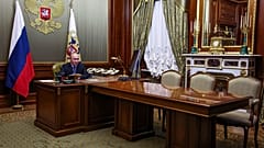 Putyin elnök dolgozószobája a Kremlben