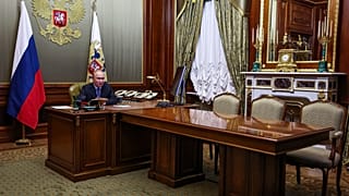 Putyin elnök dolgozószobája a Kremlben