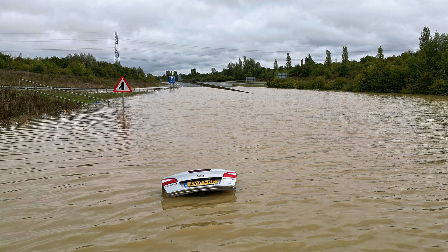 Inundaciones en Bedfordshire, Reino Unido, en septiembre de 2024