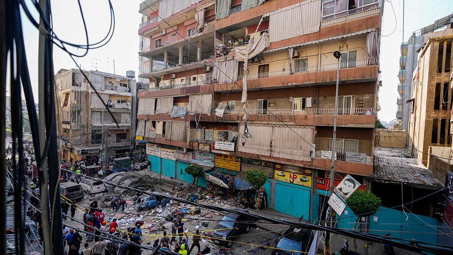 Bombardeo en Beirut.