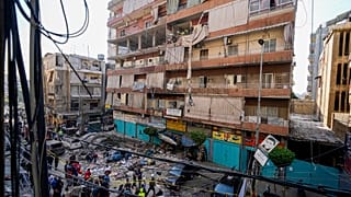 Bombardeo en Beirut.