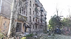 Die Folgen des russischen Beschusses von Wohnhäusern in Saporischschja, Ukraine, am Montag, 23. September 2024.