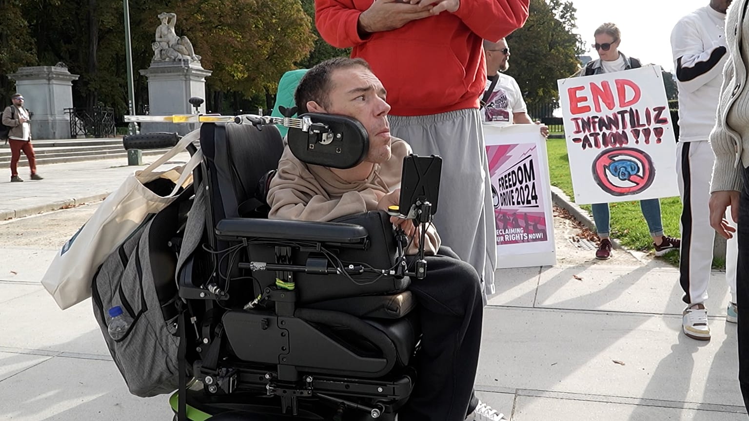 Kamil Goungor, a demonstráció egyik résztvevője.