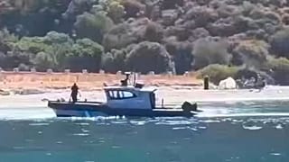 Türk anakarasında Yunan Sahil Güvenlik botu