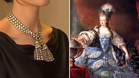 A rare 18th-century, 300-carat diamond necklace has been unveiled ahead of a Sotheby's auction
