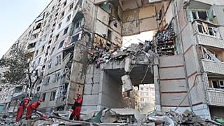 Разрушенная многоэтажка в Харькове, 24 сентября