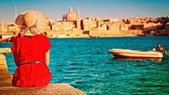 Malta'da bir turist.