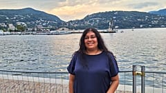 Visité sola el lago de Como con un presupuesto ajustado.