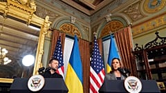 Vizepräsidentin Kamala Harris trifft sich mit dem ukrainischen Präsidenten Volodymyr Zelenskyy im Weißen Haus, 26. September 2024