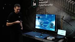 Το περίπτερο της Kaspersky Industrial Security στο Συνέδριο Κυβερνοασφάλειας στη Λιλ. Στόχος της εταιρείας είναι να προωθήσει ένα ευρωπαϊκό όραμα για την κυβερνοασφάλεια.