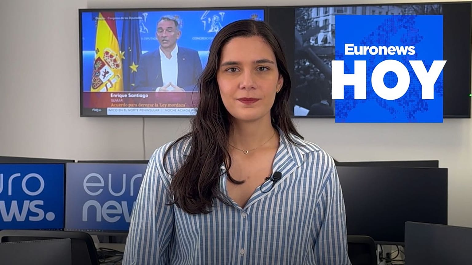 María Muñoz presenta Euronews Hoy