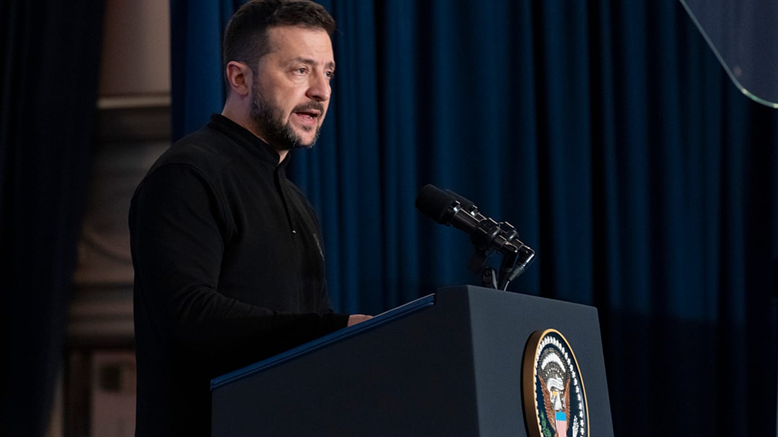 Volodymyr Zelenskyy, speaks during the launching of a Joint Declaration of Support for Ukrainian Recovery and Reconstruction, September 25, 2024.