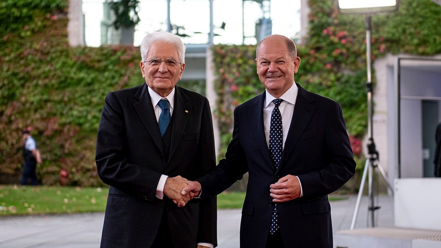 Sergio Mattarella y Olaf Scholz. 