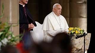 Papa Francisco durante su visita a Bélgica.