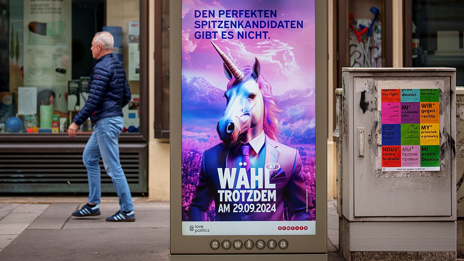 Választási plakát egy bécsi utcán