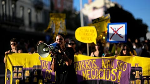 Proteste auf den Straßen in Lissabon gegen die Wohnungsnot