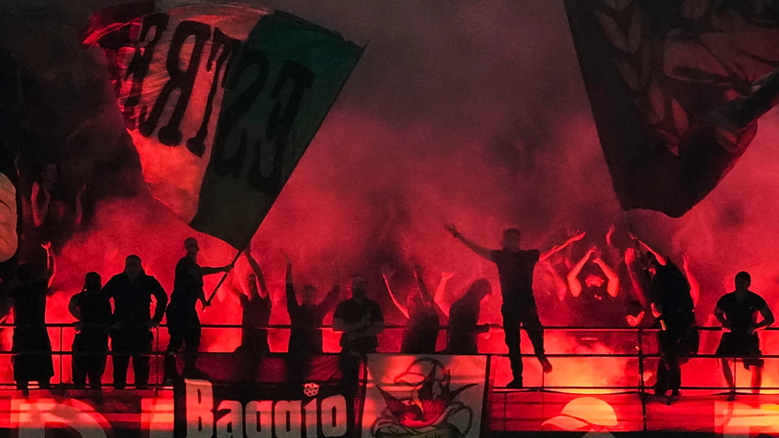 Milan fans at the San Siro stadium in Milan, 22 September 2024