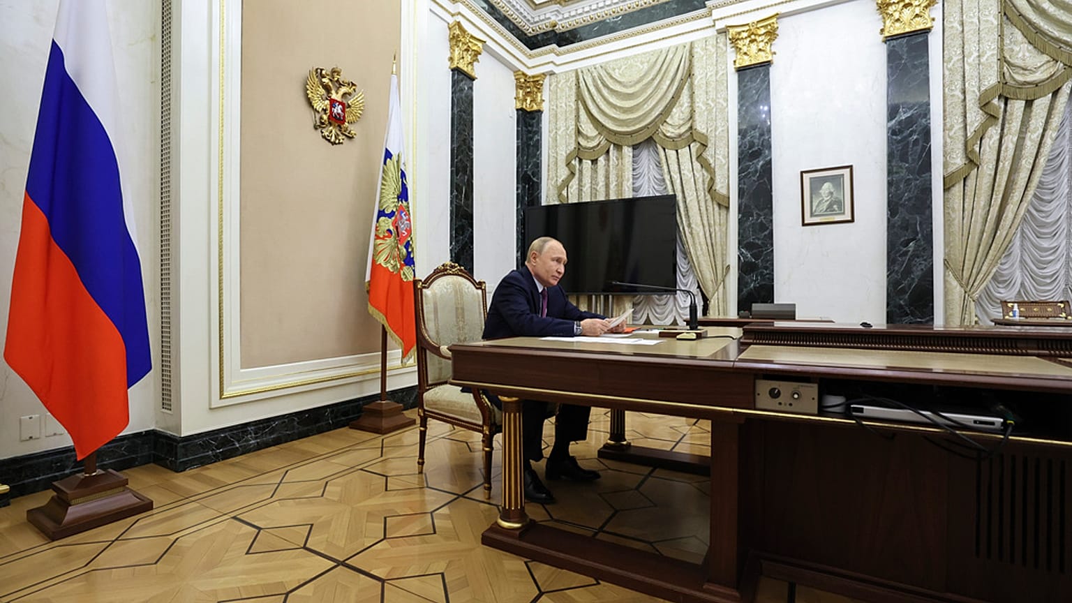 Vlagyimir Putyin a Kremlben
