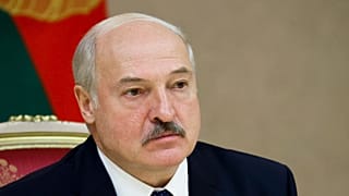 Belarusian President Alexander Lukashenko attends a meeting in Minsk in 2022.