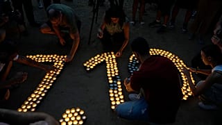Israeliani ricordano le vittime della strage del 7 ottobre 2023 al Nova music festival, 7 ottobre 2024