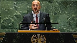 Avrupa Konseyi Başkanı Charles Michel, 26 Eylül 2024 Perşembe günü BM merkezinde Birleşmiş Milletler Genel Kurulu'nun 79. oturumuna hitap ediyor.