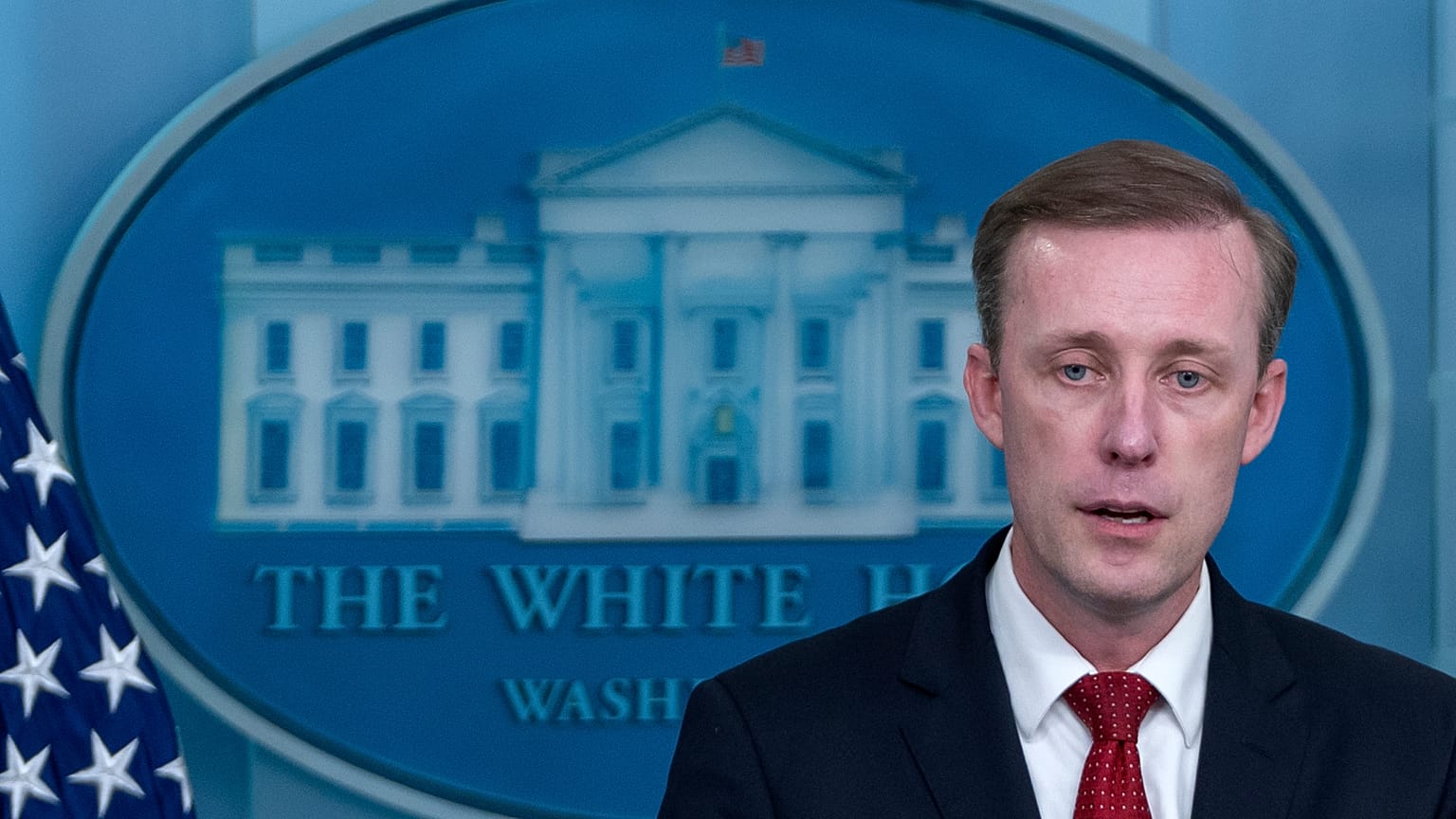 Beyaz Saray Ulusal Güvenlik Danışmanı Jake Sullivan, İran'ın İsrail'e düzenlediği saldırı sonrası kameraların karşısındaydı, 1 Ekim 2024