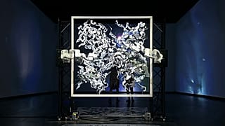 Sougwen Chung, Spectral - Oscillation 1, 2024. Acrylic on Perspex, Created with D.O.U.G_6 Bespoke Robotic System