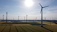 Marsberg, Almanya'daki rüzgar türbinleri. 15 Haziran 2022.